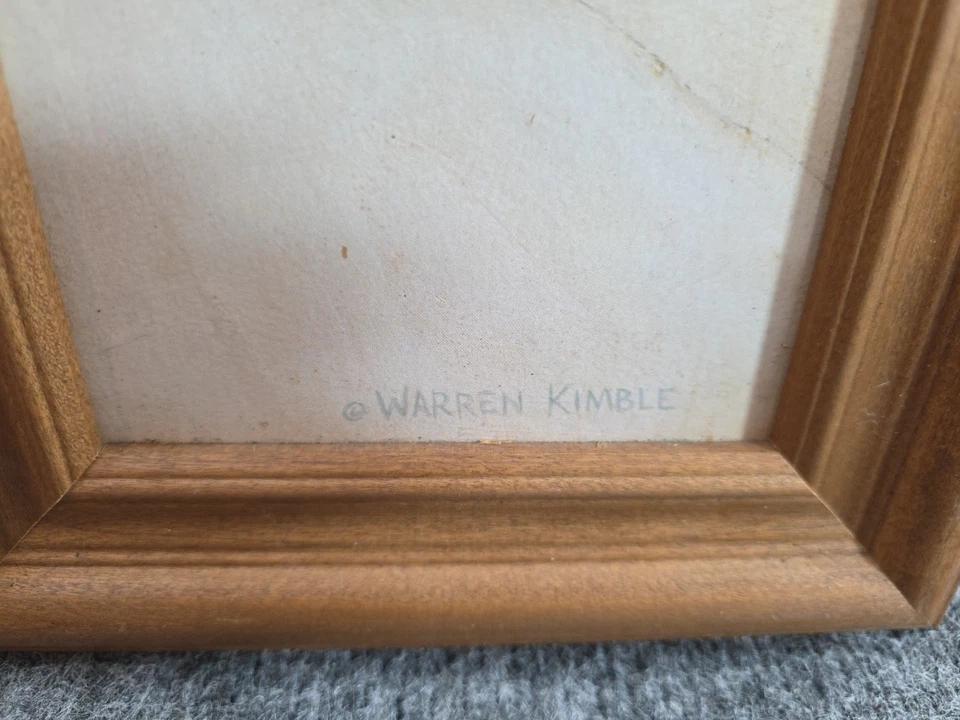 Conjunto de 4 estampas emolduradas Warren Kimble Four Seasons arte popular americana 29 1/4 x 8 1/4 - Imagem 2 de 4