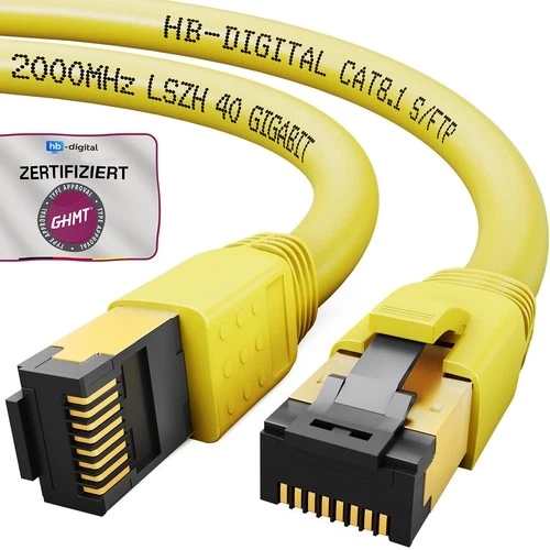 Cat8 CAT 8.1 Netzwerkkabel Patchkabel S/FTP Halogenfrei LSZH RJ45 LAN Kabel PIMF