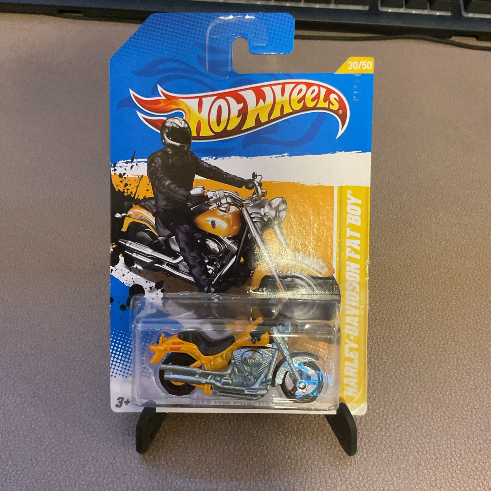 2012 Hot Wheels Premier 30/247 - HARLEY-DAVIDSON FAT BOY - Yellow Variant