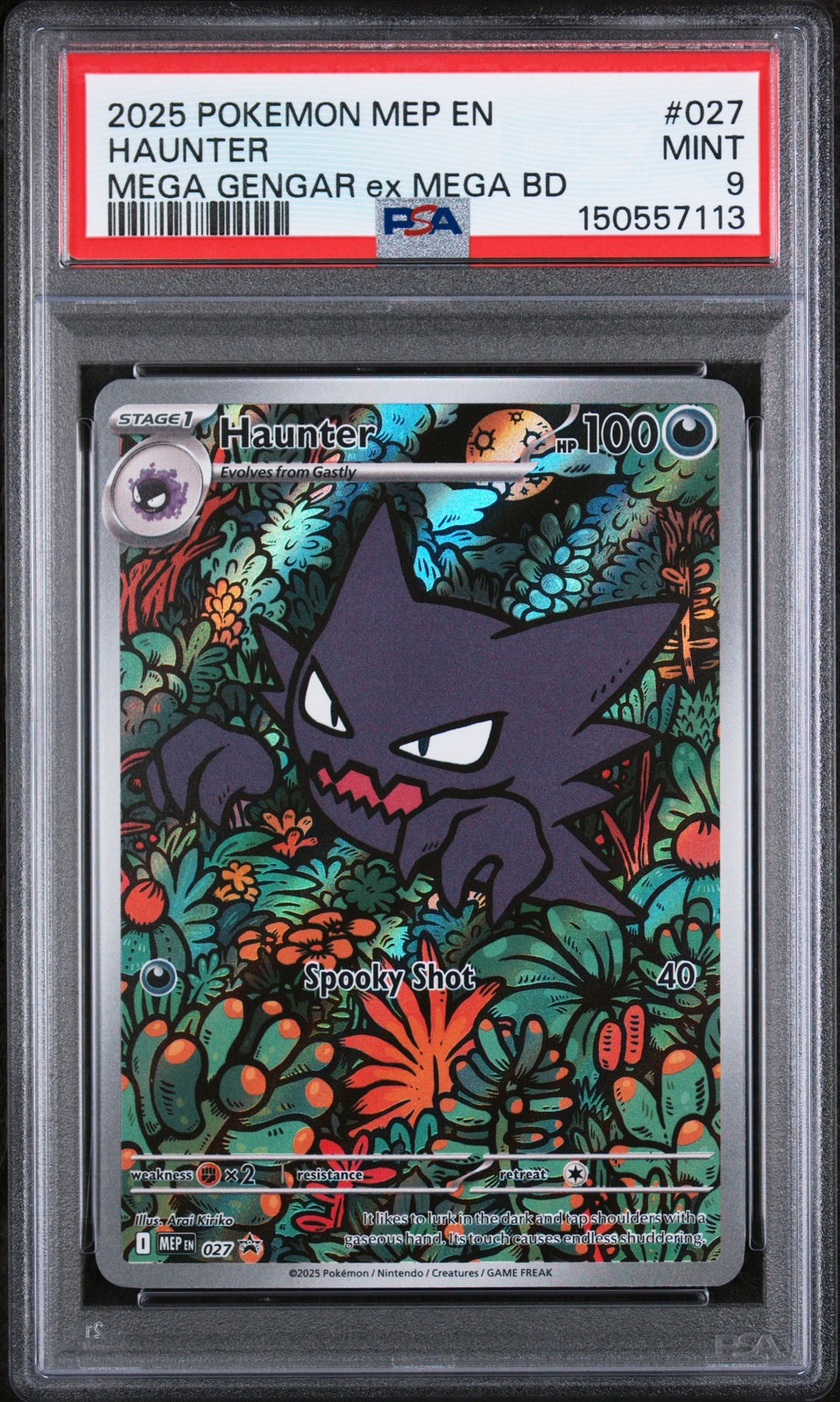 2025 POKEMON MEP EN-ME BLACK STAR PROMO #027 HAUNTER PSA 9