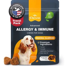 Dog Allergy Relief Chews Pet Anti-Itch Skin & Immune Support Hot Spot & Itching