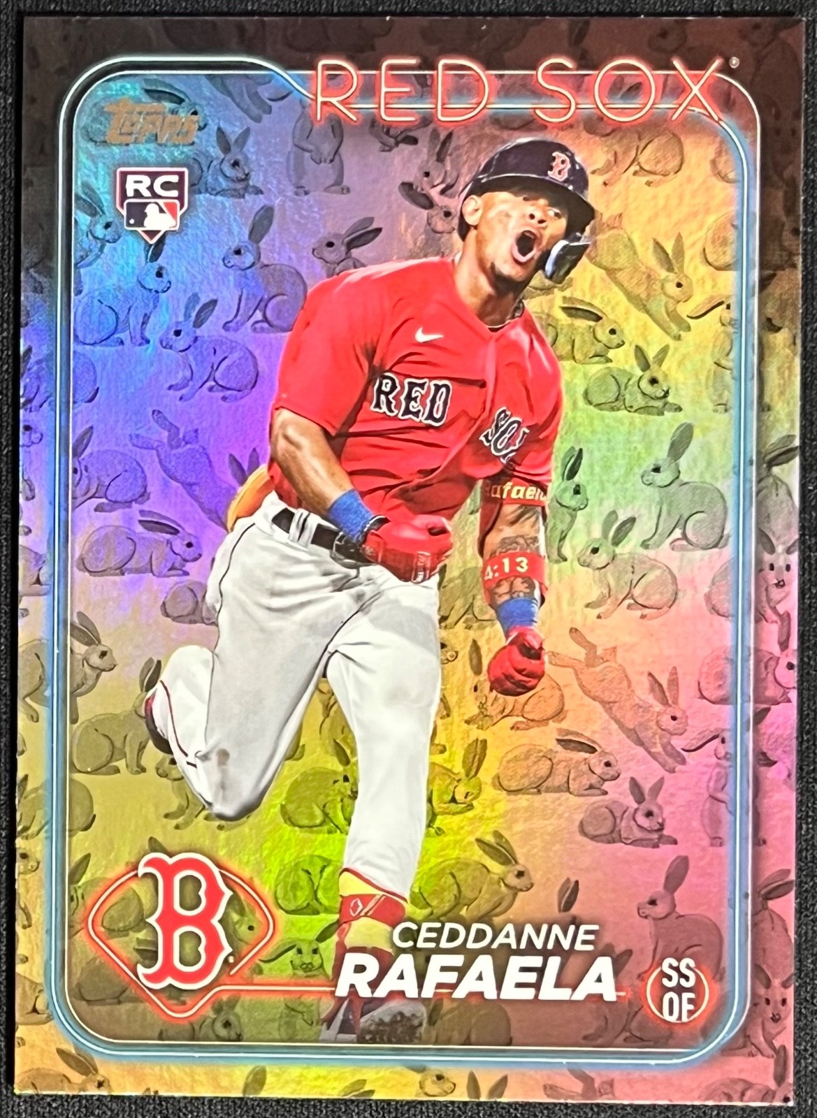 2024 Topps Series 1 Ceddanne Rafaela #313 Rabbits Parallel Red Sox Rookie