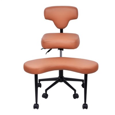 Criss Cross Desk Chair ADHD Meditation Kneeling Yoga Seat Brown
