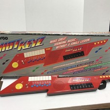 Vintage 1990 Tyco Hot Keyz Synthesizer Keytar Keyboard  Tested Working In Box