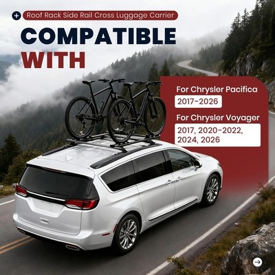 For Chrysler Pacifica/Voyager 2017-2026 Roof Rack Side Rail Cross
