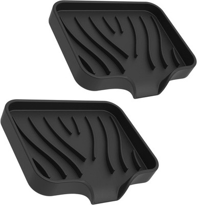 2 Pack Silicone Soap Dish with Drain, Bar Soap Holder for Shower,Bathroom and