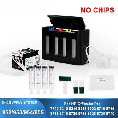 For HP 952-955 952X-955X CISS Without Chips for HP 7740 8210 8710 8720 8730 8740