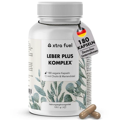 XTRA FUEL Leber Plus Kapseln* - Leber Komplex - Hochdosierte Formel mit Mariendistel