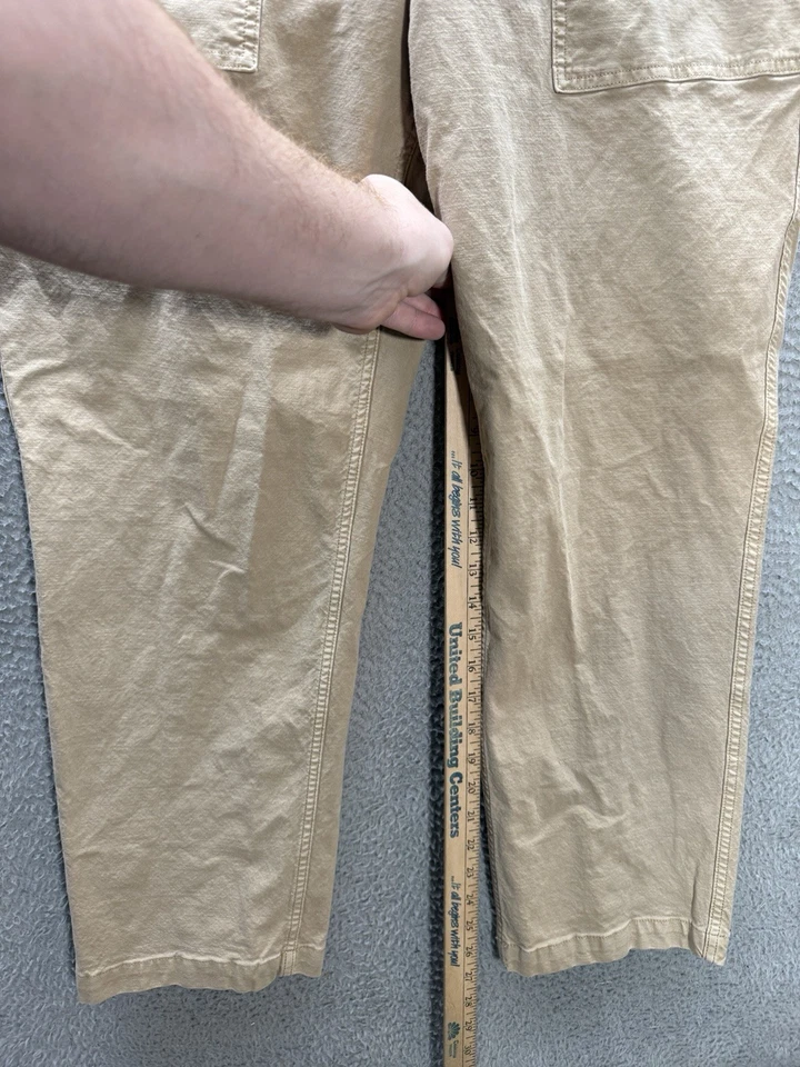 Lands End Pants Womens 18 Tan Duck Canvas Workwear Outdoors Hiking Camping - Image 4 of 4