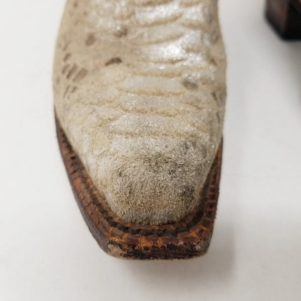 Botas vaqueras Ferrini desgastadas con tachuelas para mujer de cuero talla 6,5 Boho Festival Foto 4 de 4