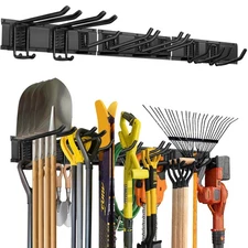 48 Inch Wall Mount Garden Tool Organizer Storage Rack for Yard Tools Chair Rake