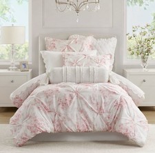 Full/Queen Coquette Toile Floral Comforter Pink - Armoire Collection