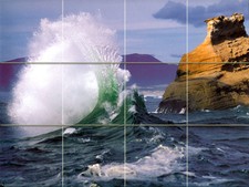 24 x 18 Mural Ceramic Backsplash Ocean Decor Tile 347