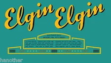 Vintage antique Elgin vinyl decal outboard boat motor set 1947-1954