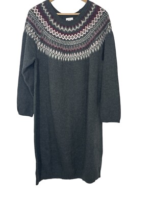 J. Jill sweater dress XL Petite Fair Isle Nordic Midi Knit Long Sleeve