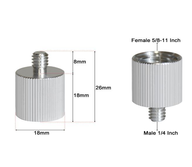 Kamera Adapter Schraube 1/4 & 3/8 - Für Stativ Und Monopod