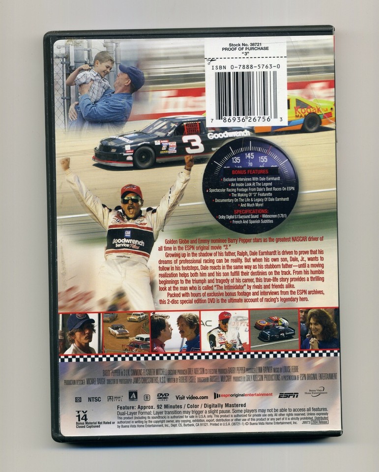 3 The Dale Earnhardt Story (DVD, 2004, 2Disc Set) Collectors