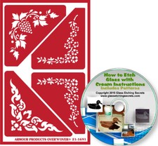 Corner Border Art Design Stencils: Add Floral  Grape Design Borders to Corners