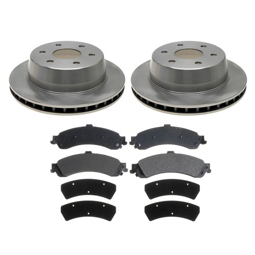ACDelco Silver Rear Brake Kit 330mm Disc Rotors Pads For Tahoe Sierra
