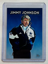 Jimmy Johnson Limited Edition Artist Signed "Dallas Cowboys" Trading Card 3/10