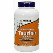 Now Foods Taurine Double Strength 1 000 mg 250 Veg Capsules GMP 10/2027