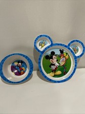 2008 Disney Mickey Mouse Melamine Plate Bowl Set. Learning Curve Brands