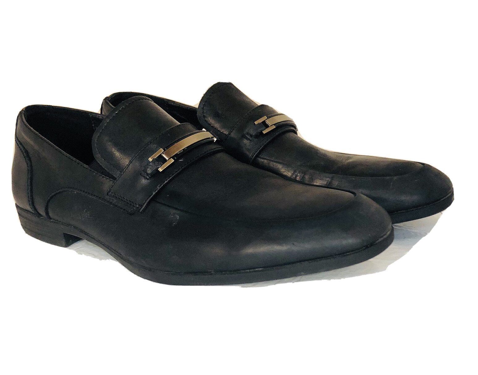14TH \u0026 UNION Black Leather Loafers 