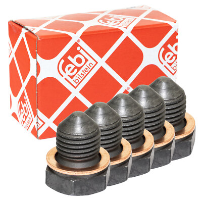 Ölablassschraube 5x FEBI M14 x 1,5 mm mit Dichtring für Simson SR 50 SR80 80