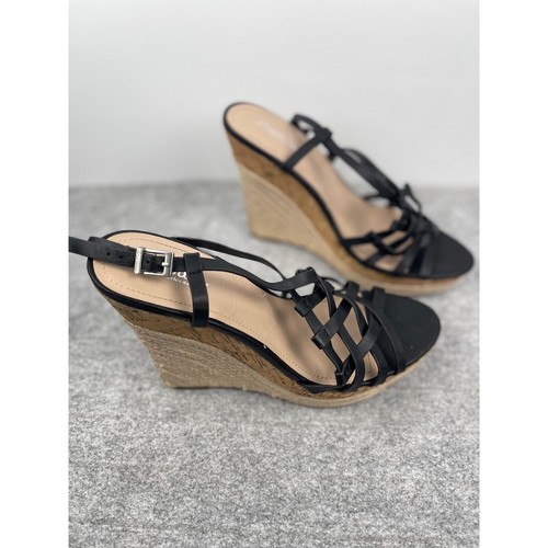 Charles by Charles David espadrillas zeppa tacco alto, nero, donna taglia 8,5 - Foto 7 di 14