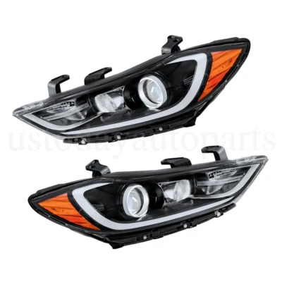 Headlight Pair Halogen For 2017 2018 Hyundai Elantra Headlamp Passenger Driver - Bild 1 von 4