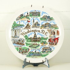Souvenir Washington DC Plate American Ironstone Made in USA JFK White House