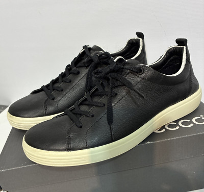 ECCO Men's Soft 7 Night Sky Men s 11 - 11.5 Black Leather Sneakers Shoes