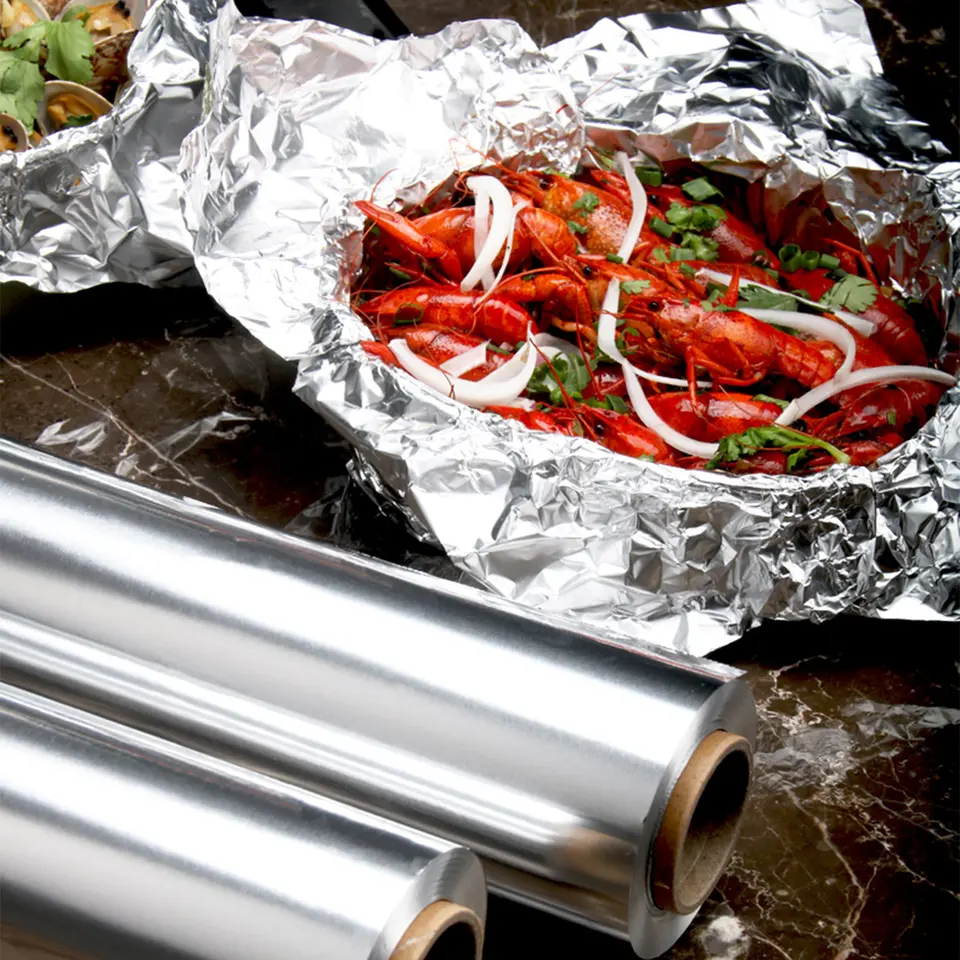 4 x Kitchen Aluminium Foil Extra Wide Roasting Cooking Strong Food Warp