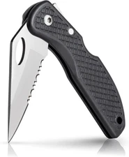 MAXAM Falcon VII Lockback Pocket Knife- Stainless Steel Serrated Blade - 7" Open