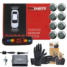 8 Sensoren Einparkhilfe vorne/hinten Rückfahrwarner Parkhilfe PDC - Grau