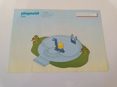 Playmobil 3205 NUR Bauplan Beschreibung für Swimmingpool Pool M60