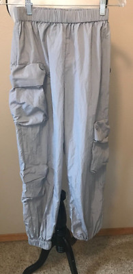 C'EST TOI Cargo Jogger Pants, NEW, Gray, Size S