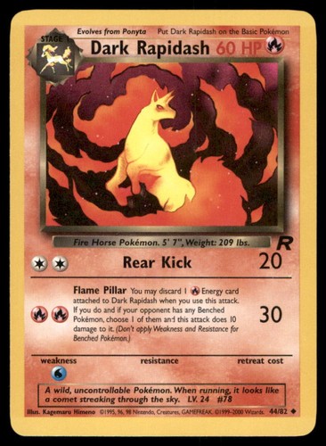 The Pokémon Company Dark Rapidash Team Rocket Collectible Card 44 | Desertcart