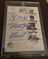2009-10 SP AUTHENTIC 7 AUTO 6/6 OVECHKIN NASH KOVALCHUK LECAVALIER HEJDUK IGINLA