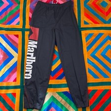 Vintage Marlboro Black Sweat Pants Spell Out 90  s Sweatpants S Small Joggers