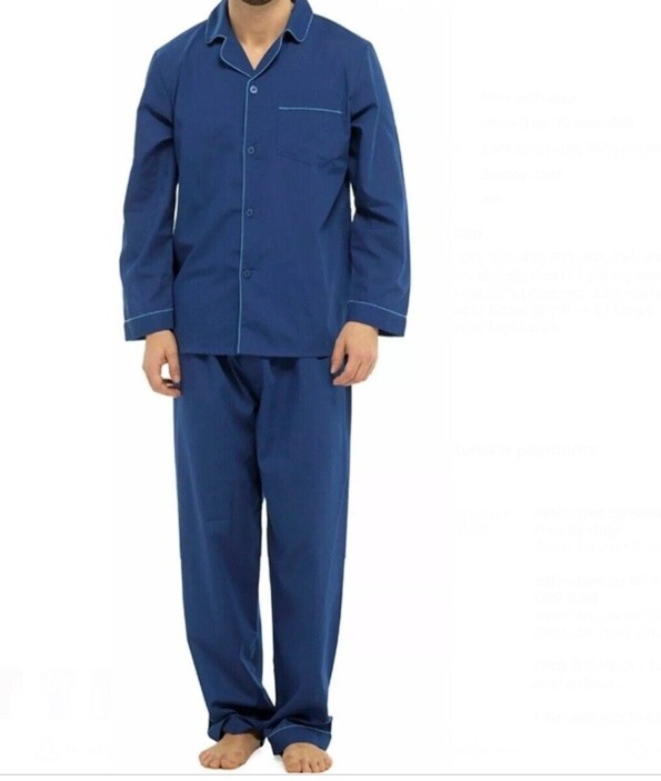 NEW MENS EASY IRON POLY COTTON PYJAMAS PYJAMA SET PJ’S BY SLEEPY JOE'S eBay