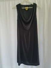 Anthropologie Maeve Black Cara Cowl Neck Dress Sz XS Draped Neckline Sleeveless