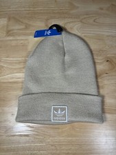 New Adidas Originals Beanie Trefoil Beige One Size NWT Brand New
