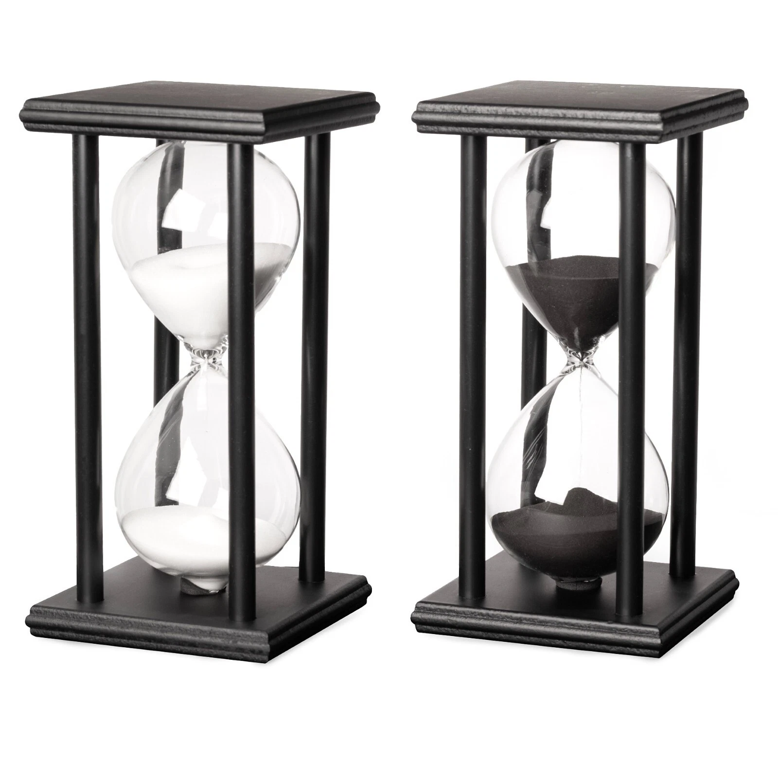 Elegant Black Wood Framed Sand Timer Decorative Hourglass (1hr) for Office, Home
Opens in a new wind