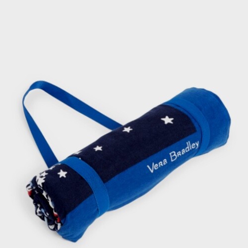 Vera Bradley Beach Blanket with straps Fireworks Medallion 64" by 64