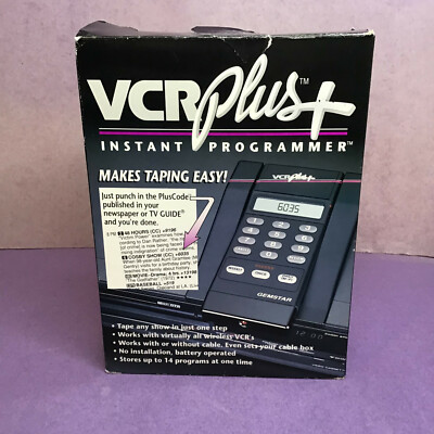 VCR PLUS INSTANT PROGRAMMER~REMOTE CONTROL~GEMSTAR New In Box