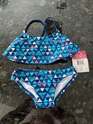 NWT Kanu Surf Swimsuit Girl's 2T Blue Print 2 Piece Bathing Suit JADE