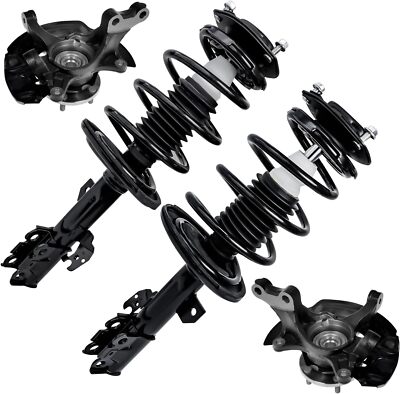 Front Steering Knuckles Wheel Hub Struts Spring for 2004-2006 Toyota Camry 2.4L