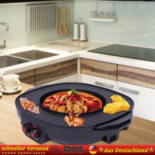 2-in-1 Hot Pot BBQ Elektro Hotpot Ofen Rauchfreie Grillpfanne Grillmaschine