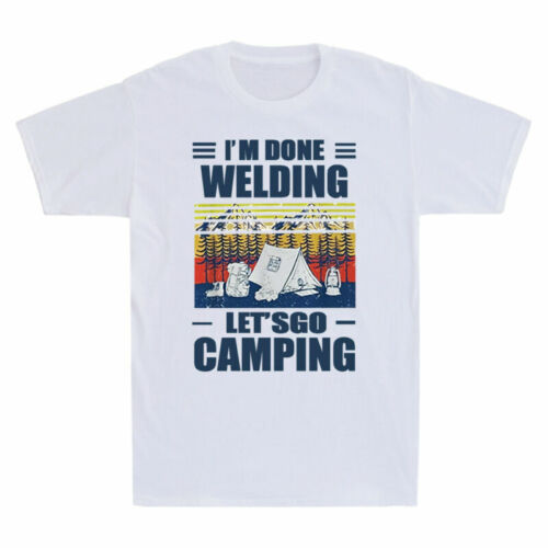 T Funny Men&#039;s Short Let&#039;s Done Welding Go Vintage Camping I&#039;m Shirt Sleeve